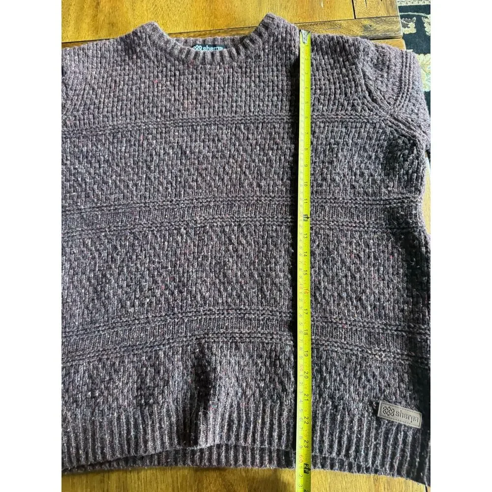 Sherpa Adventure Gear Sweater XL Brown Chunky Knit Textured Outdoor - Picture 8 of 9